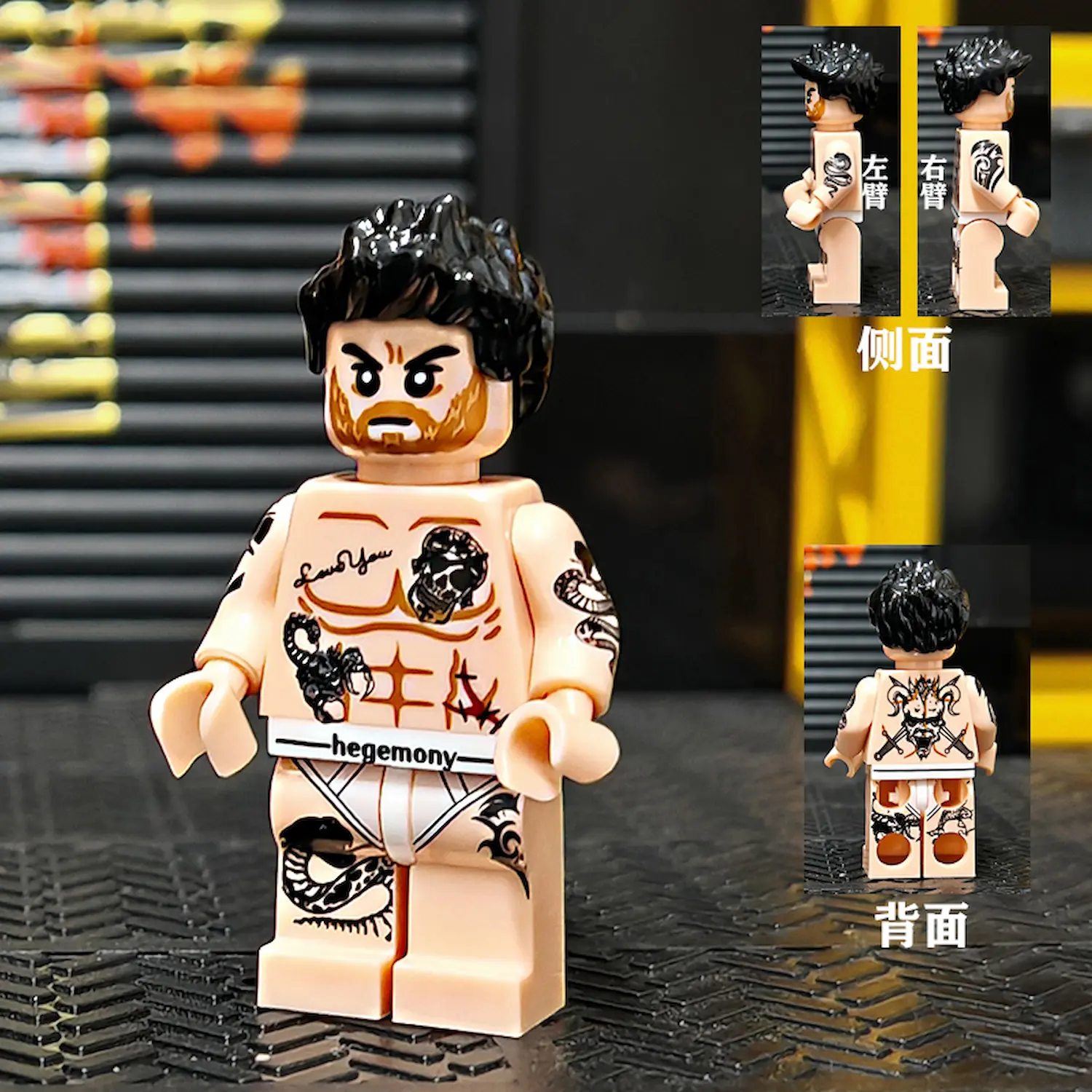 Minifigure – East Asian gangster tough and dangerous fighter (LEGO Compatible)
