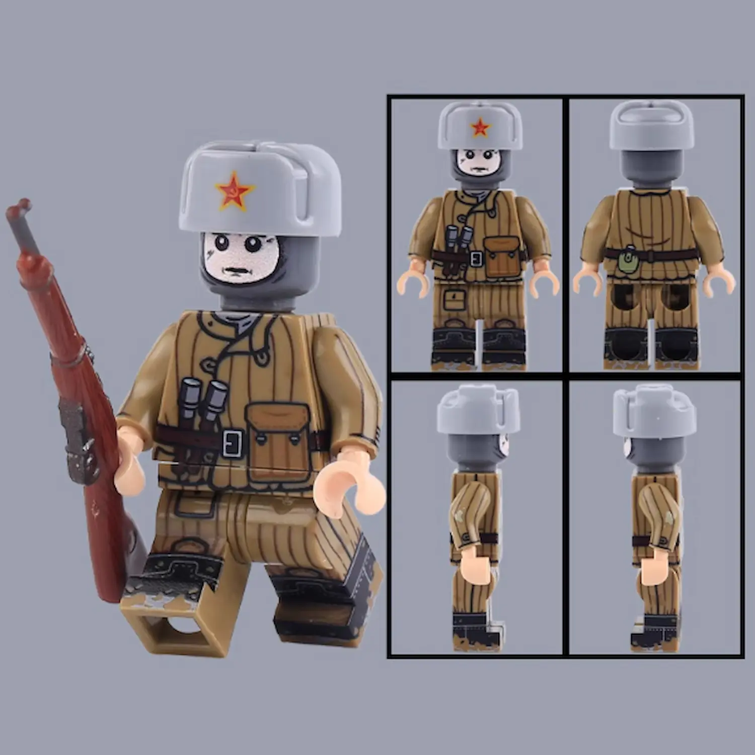 Minifigure – Soviet Red Army scout or non-commissioned officer NCO (LEGO Compatible)