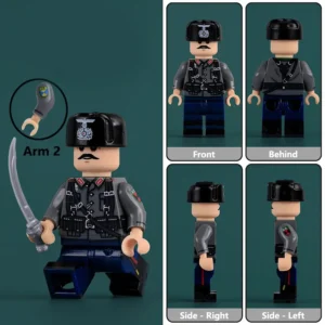 Minifigure - Cossack Cavalry Lieutenant who served with the German Army during World War II (LEGO Compatible)