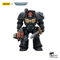Action Figure - Black Templars Terminator 1 with Power Sword and Storm Bolter 1 18 - JOYTOY Warhammer 40K in white background 1