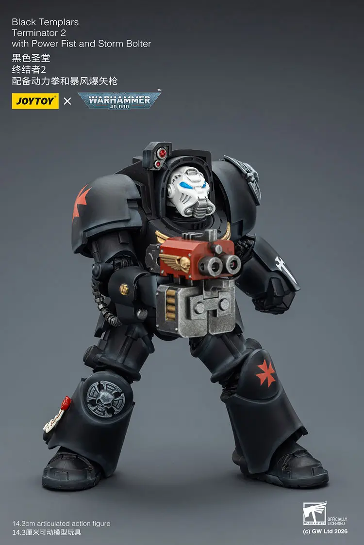 Action Figure - Black Templars Terminator 2 with Power Fist and Storm Bolter 1 18 - JOYTOY Warhammer 40K rectangle image 4