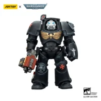 Action Figure - Black Templars Terminator 2 with Power Fist and Storm Bolter 1 18 - JOYTOY Warhammer 40K white background 1