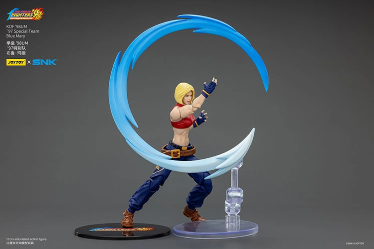 Action Figure - Blue Mary figthing 2 KOF _98 UM 97 Special Team Team SNK 1 18 - JOYTOY The King of Fighters rectangle image