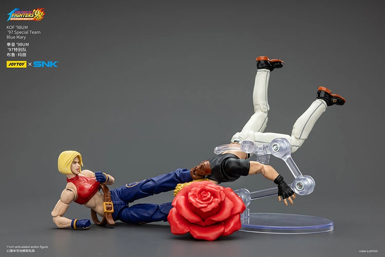 Action Figure - Blue Mary kicking a man KOF _98 UM 97 Special Team Team SNK 1 18 - JOYTOY The King of Fighters rectangle image