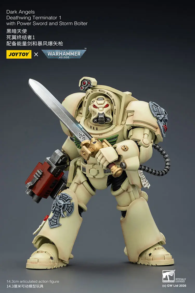 Action Figure - Dark Angels Deathwing Terminator 1 with Power Sword and Storm Bolter 1 18 - JOYTOY Warhammer 40K rectangle image 5