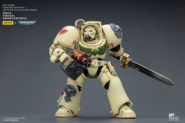 Action Figure - Dark Angels Deathwing Terminator 1 with Power Sword and Storm Bolter 1 18 - JOYTOY Warhammer 40K rectangle image 6