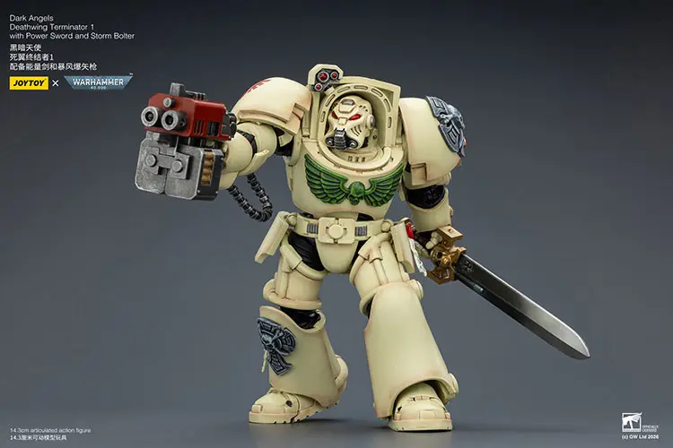 Action Figure - Dark Angels Deathwing Terminator 1 with Power Sword and Storm Bolter 1 18 - JOYTOY Warhammer 40K rectangle image 7