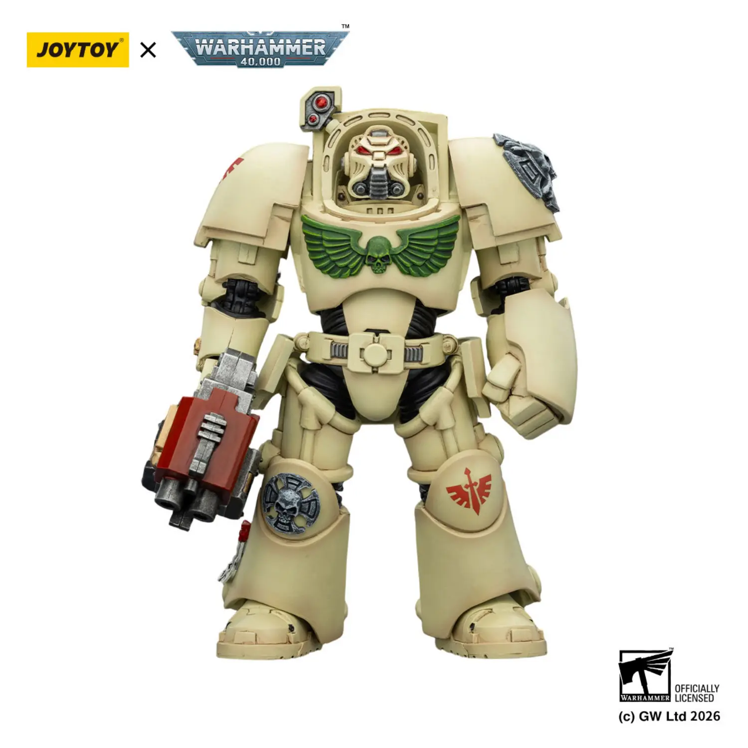 Action Figure - Dark Angels Deathwing Terminator 2 with Power Fist and Storm Bolter 1 18 - JOYTOY Warhammer 40K in white background 1 Action Figure - Dark Angels Deathwing Terminator 2 with Power Fist and Storm Bolter 1 18 - JOYTOY Warhammer 40K in white background 1
