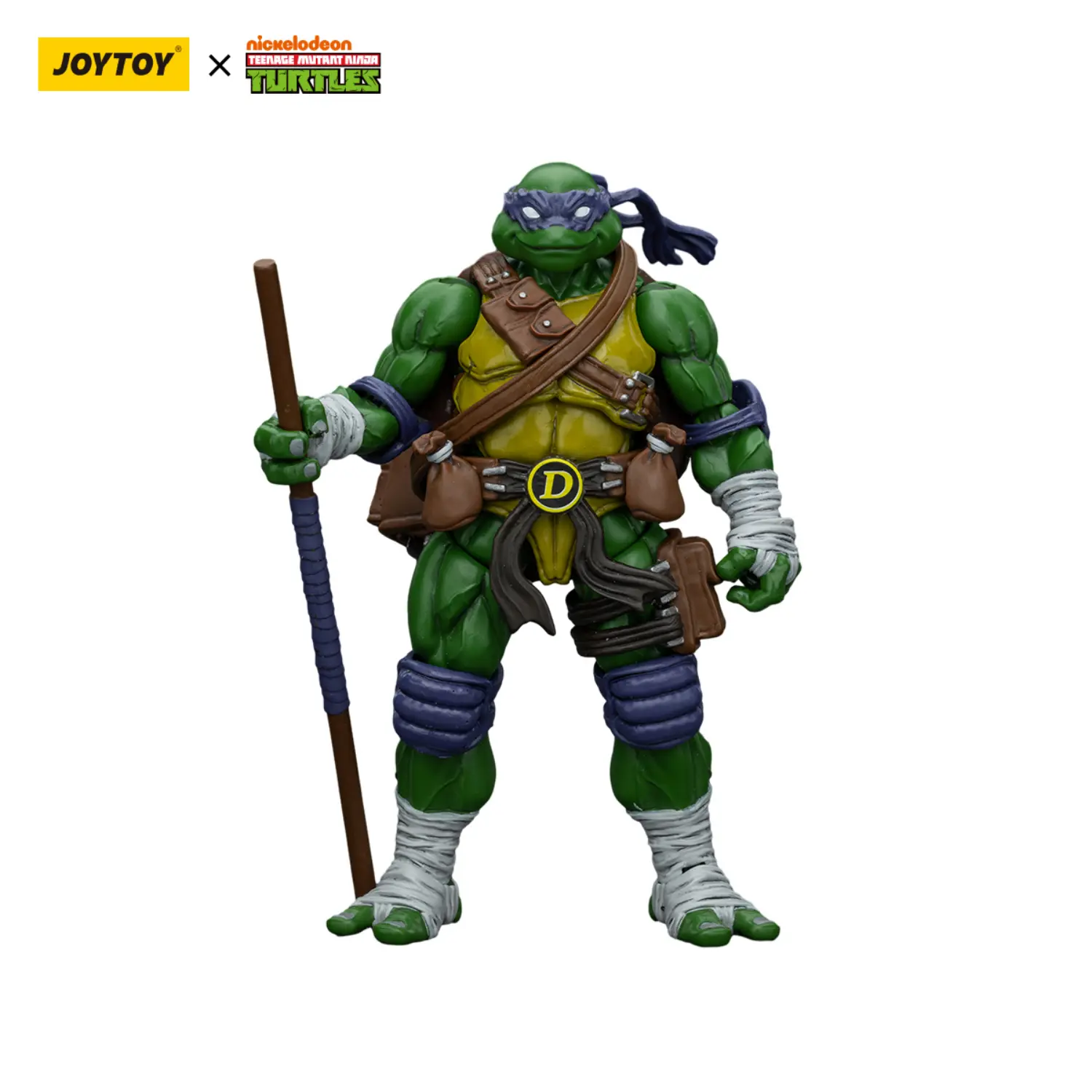 Action Figure - Donatello TMNT Nickelodeon 1 18 - JOYTOY Teenage Mutant Ninja Turtles in white background 1