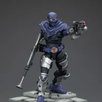 Action Figure - Foot Clan A on display stand TMNT Nickelodeon 1 18 - JOYTOY Teenage Mutant Ninja Turtles rectangle image