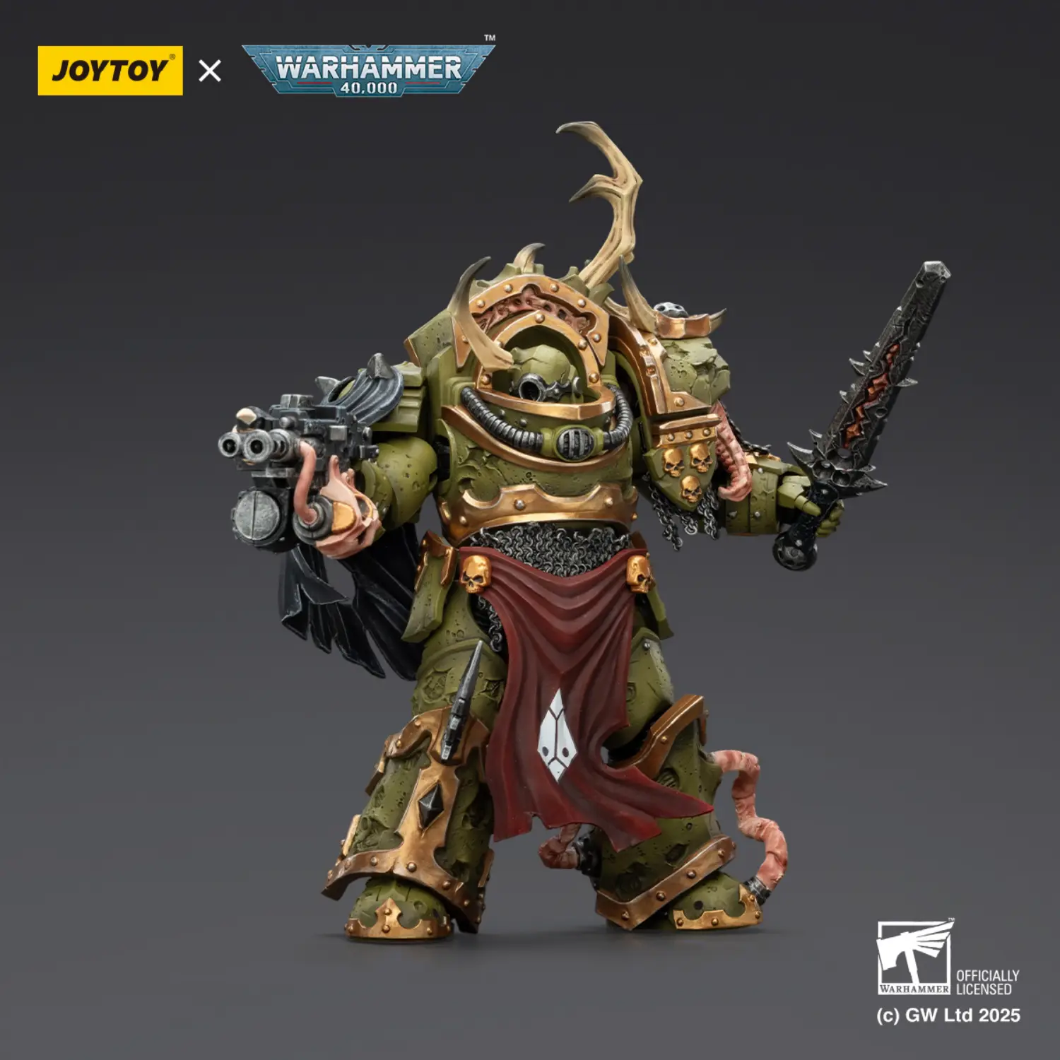 Action Figure - JOYTOY Death Guard Blightlord Terminator with Combi-bolter and Bubotic Blade 1 18 - Warhammer 40K 4