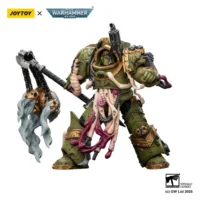 Action Figure - JOYTOY Death Guard Blightlord Terminator with Flail of Corruption 1 18 - Warhammer 40K in white background 3