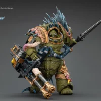 Action Figure - JOYTOY Death Guard Blightlord Terminator with Reaper Autocannon and Bubotic Blades 1 18 - Warhammer 40K rectangle image 7