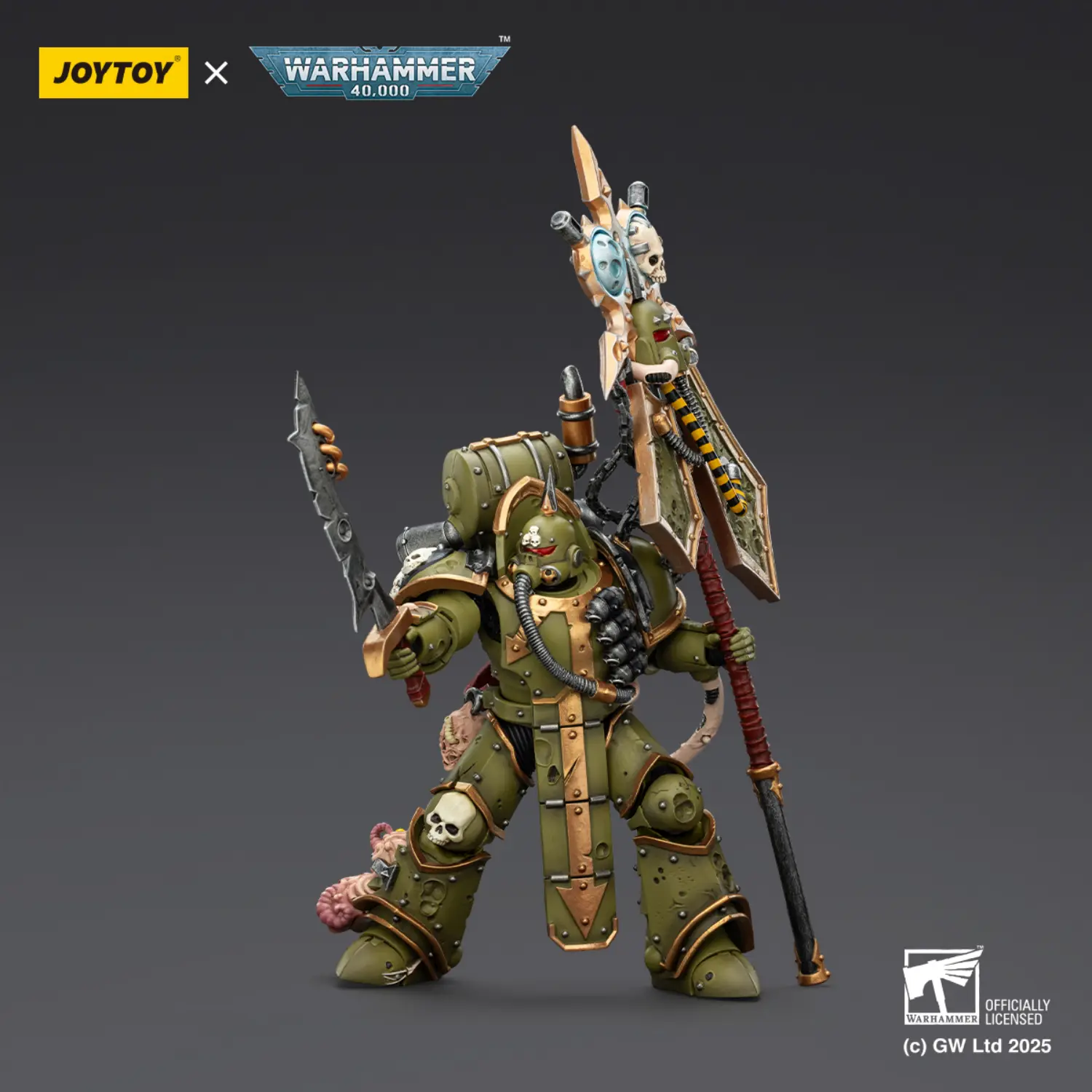 Action Figure - JOYTOY Death Guard Plague Marine Icon bearer with Boltgun and Plague knife 1 18 - Warhammer 40K 4 Action Figure - JOYTOY Death Guard Plague Marine Icon bearer with Boltgun and Plague knife 1 18 - Warhammer 40K 4