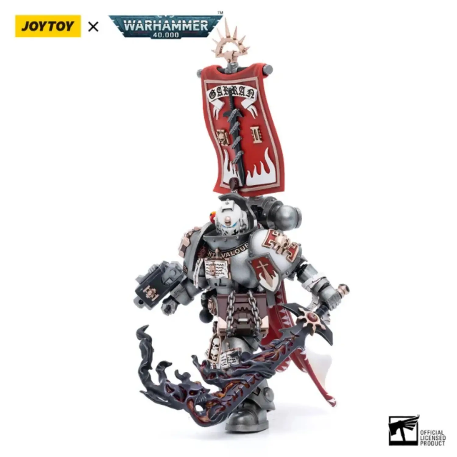 Action Figure - JOYTOY Grey Knights Castellan Crowe 1 18 - Warhammer 40K in white background 2