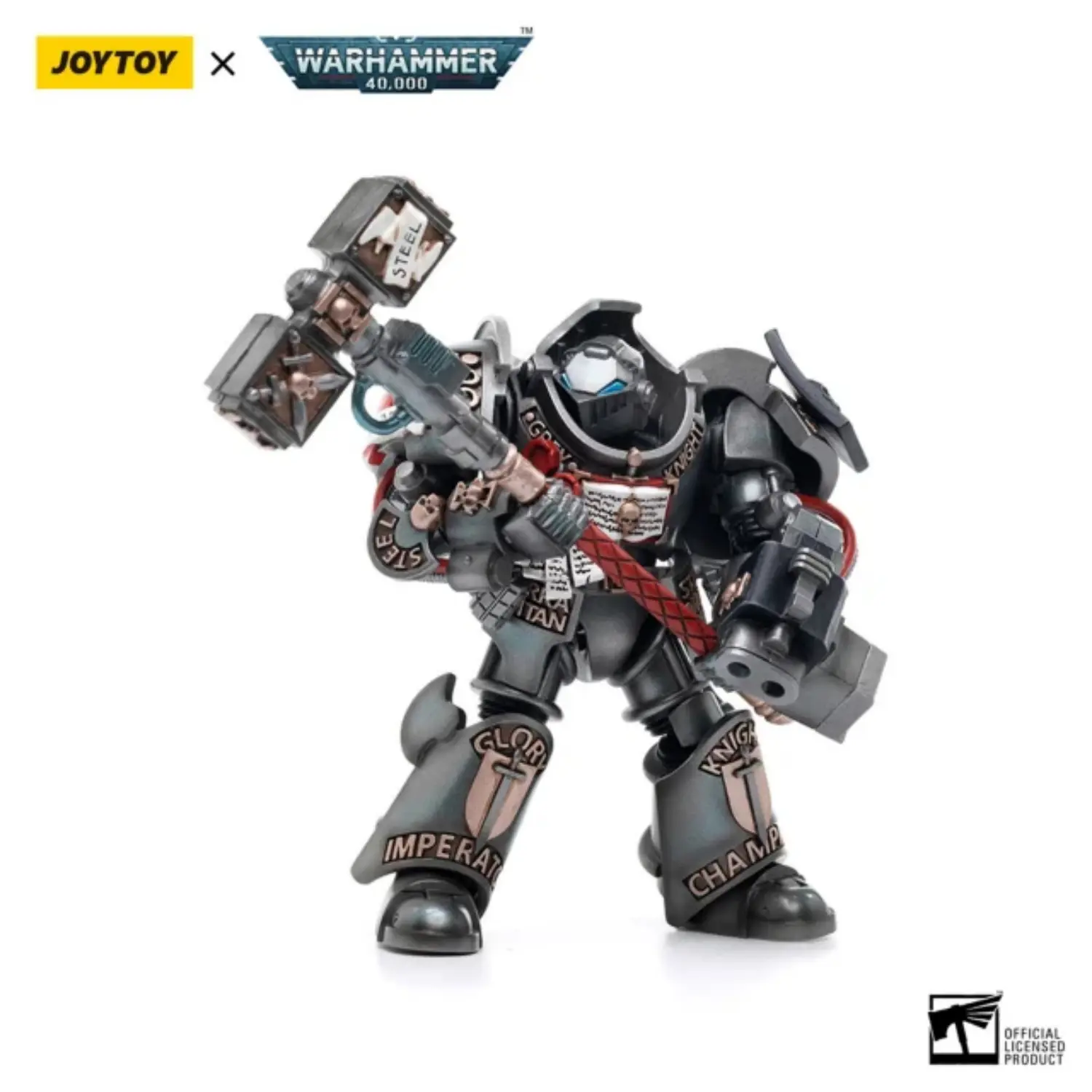 Action Figure - JOYTOY Grey Knights Terminator Caddon Vibova 1 18 - Warhammer 40K in white background 1