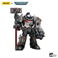 Action Figure - JOYTOY Grey Knights Terminator Caddon Vibova 1 18 - Warhammer 40K in white background 2