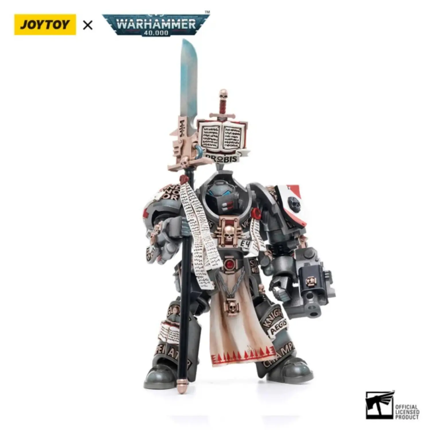 Action Figure - JOYTOY Grey Knights Terminator Jaric Thule 1 18 - Warhammer 40K in white background 3