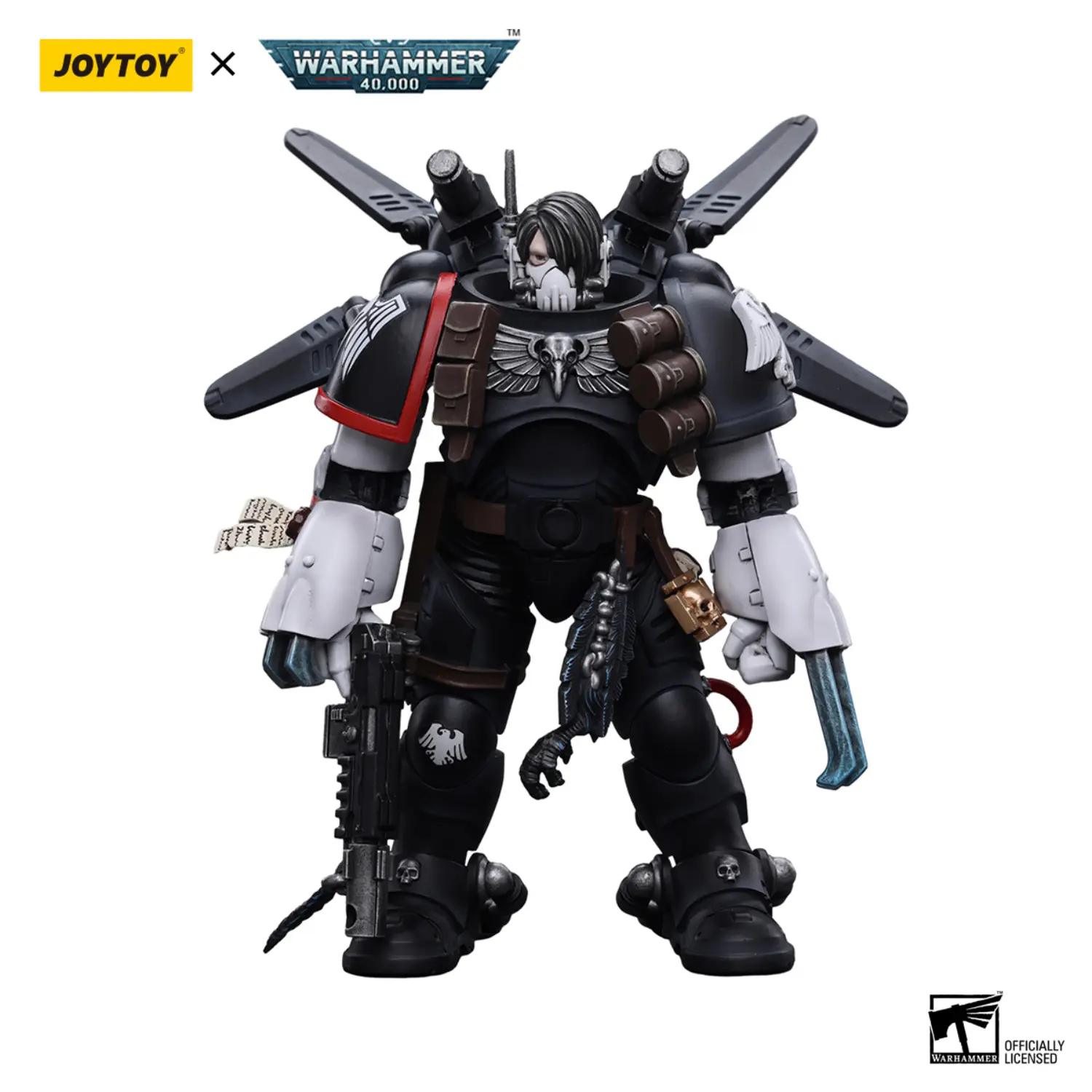 Action Figure - JOYTOY Raven Guard Chapter Master Kayvaan Shrike 1 18 - Warhammer 40K in white background 1 Action Figure - JOYTOY Raven Guard Chapter Master Kayvaan Shrike 1 18 - Warhammer 40K in white background 1