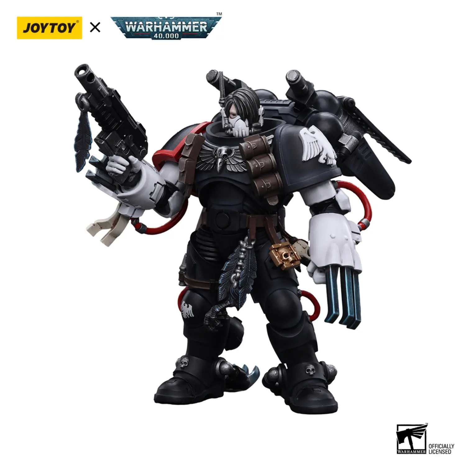 Action Figure - JOYTOY Raven Guard Chapter Master Kayvaan Shrike 1 18 - Warhammer 40K in white background 3 Action Figure - JOYTOY Raven Guard Chapter Master Kayvaan Shrike 1 18 - Warhammer 40K in white background 3
