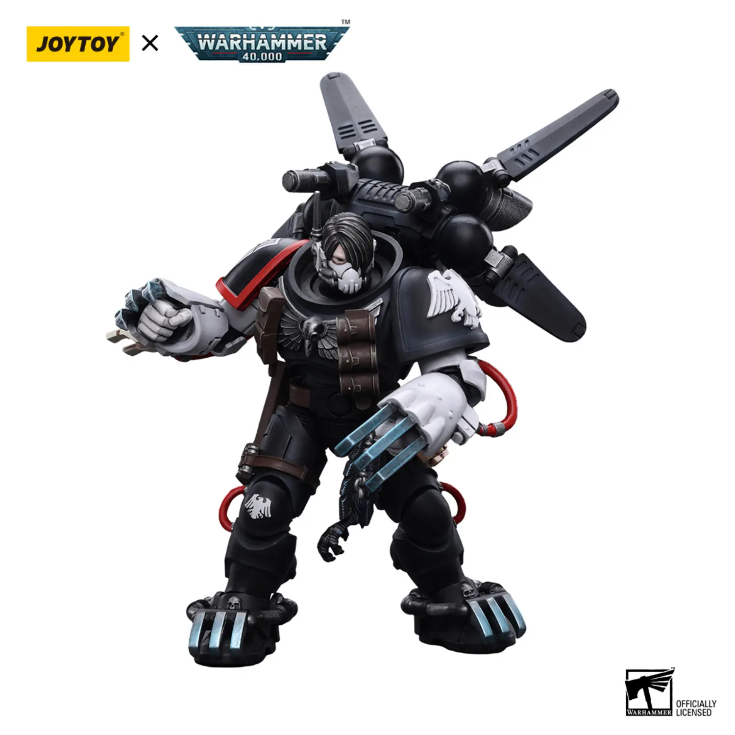 Action Figure - JOYTOY Raven Guard Chapter Master Kayvaan Shrike 1 18 - Warhammer 40K in white background 4 Action Figure - JOYTOY Raven Guard Chapter Master Kayvaan Shrike 1 18 - Warhammer 40K in white background 4