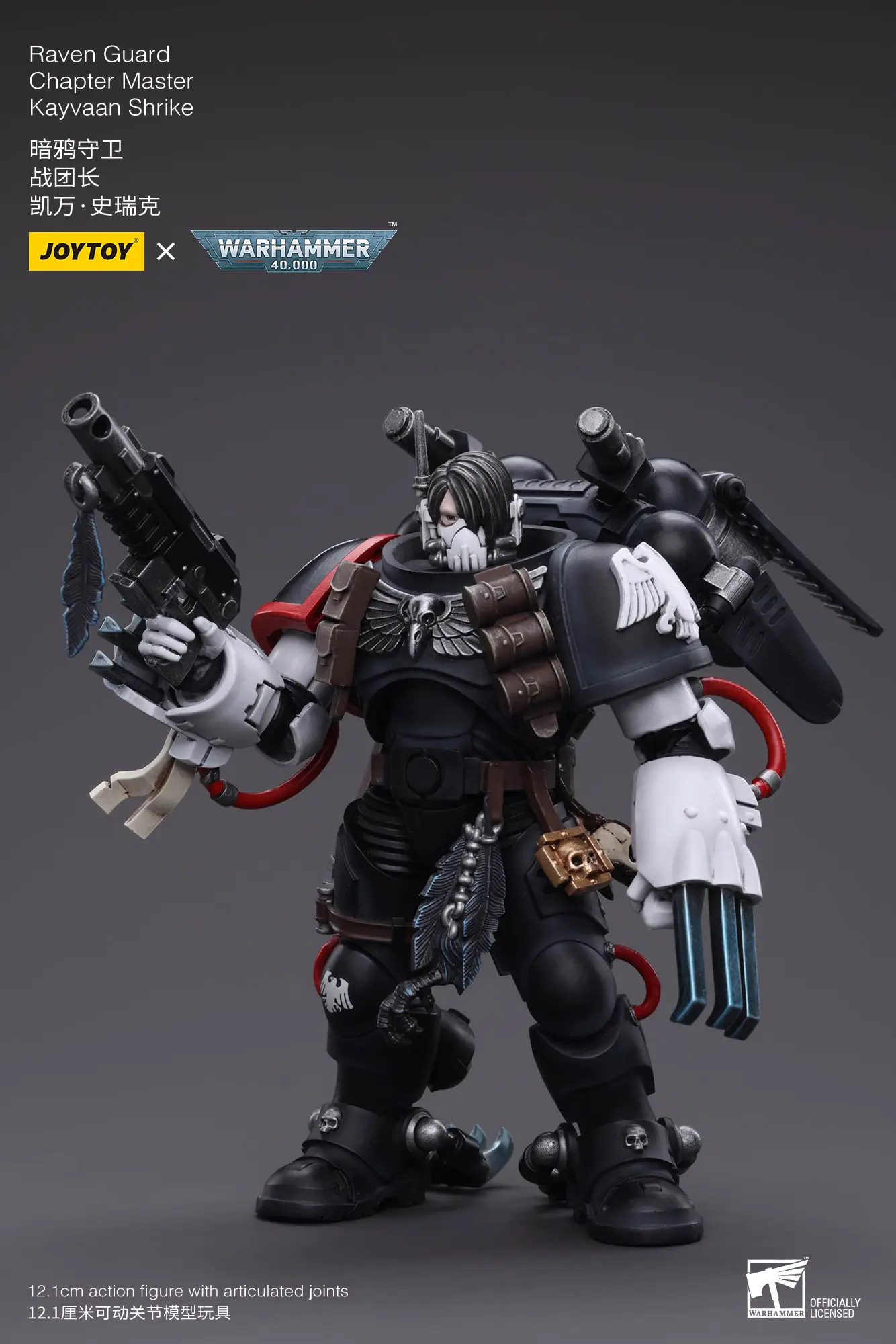 Action Figure - JOYTOY Raven Guard Chapter Master Kayvaan Shrike 1 18 - Warhammer 40K rectangle image 3 Action Figure - JOYTOY Raven Guard Chapter Master Kayvaan Shrike 1 18 - Warhammer 40K rectangle image 3