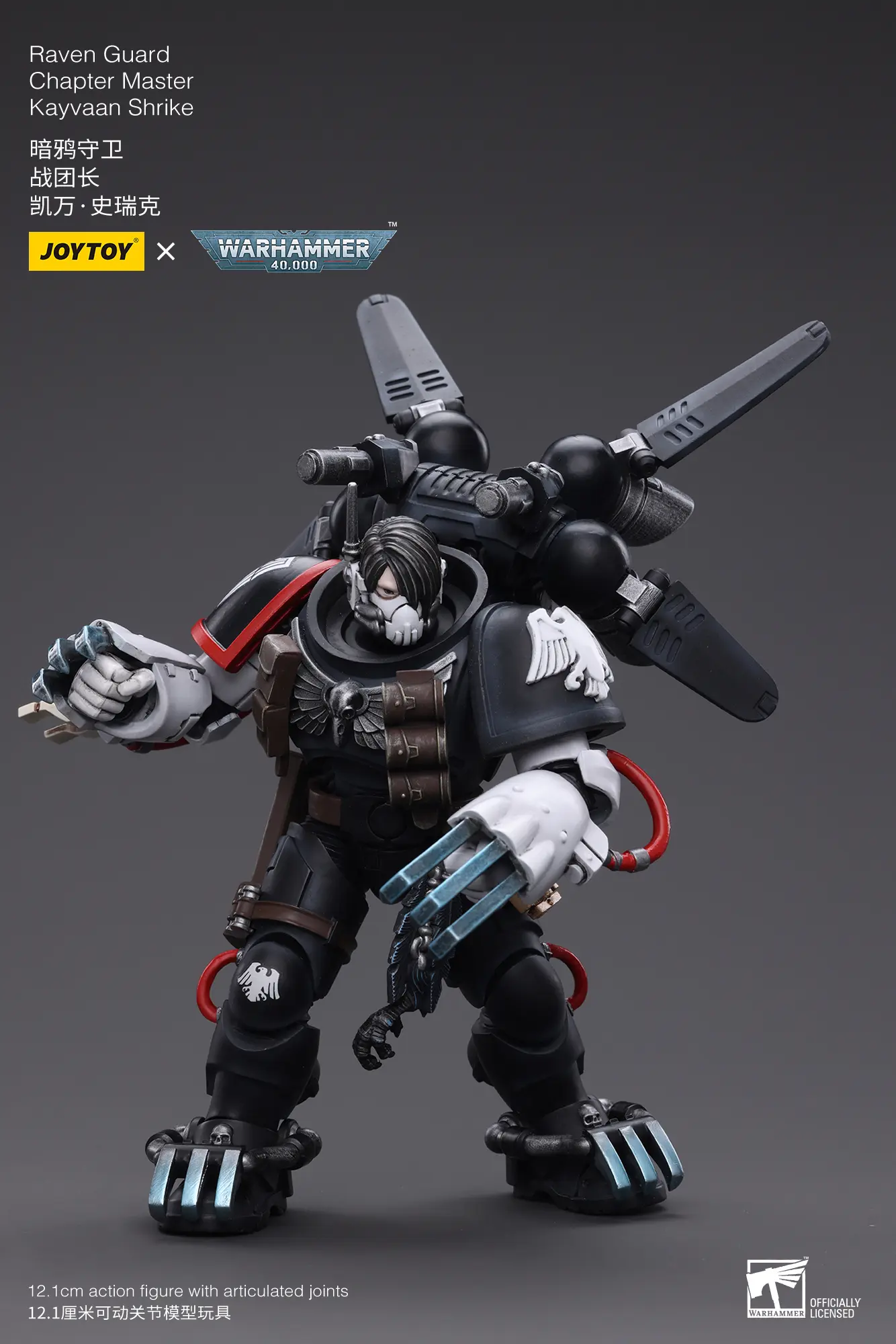 Action Figure - JOYTOY Raven Guard Chapter Master Kayvaan Shrike 1 18 - Warhammer 40K rectangle image 4 Action Figure - JOYTOY Raven Guard Chapter Master Kayvaan Shrike 1 18 - Warhammer 40K rectangle image 4