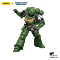 Action Figure - JOYTOY Salamanders Intercessor with Bolt Rifle, Bolt Pistol and Chainsword 1 18 - Warhammer 40K in white background 5
