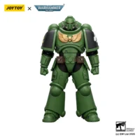 Action Figure - JOYTOY Salamanders Intercessor without Bolt Rifle, Bolt Pistol and Chainsword 1 18 - Warhammer 40K in white background