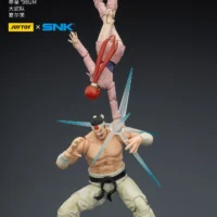 Action Figure - JOYTOY Shermie KOF _98 UM Orochi Team SNK 1 18 - The King of Fighters rectangle image fighting with a man