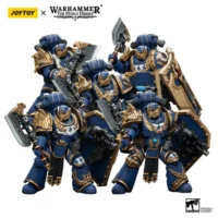 Action Figure - JOYTOY Ultramarines Invictarus Suzerain Squad 1 18 - Warhammer The Horus Heresy in white background Action Figure - JOYTOY Ultramarines Invictarus Suzerain Squad 1 18 - Warhammer The Horus Heresy in white background