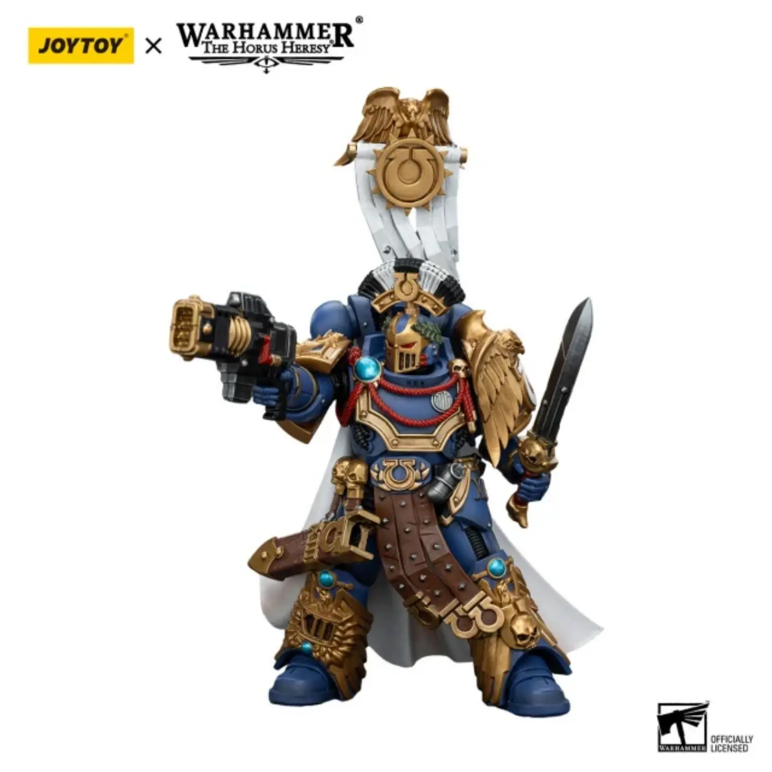 Action Figure - JOYTOY Ultramarines Legion Praetor with Power Sword and Volkite Serpenta 1 18 - Warhammer The Horus Heresy in white background 3 Action Figure - JOYTOY Ultramarines Legion Praetor with Power Sword and Volkite Serpenta 1 18 - Warhammer The Horus Heresy in white background 3