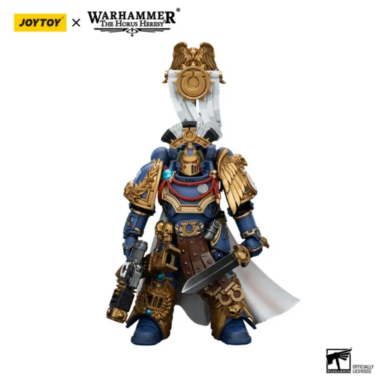 Action Figure - JOYTOY Ultramarines Legion Praetor with Power Sword and Volkite Serpenta 1 18 - Warhammer The Horus Heresy in white background 4 Action Figure - JOYTOY Ultramarines Legion Praetor with Power Sword and Volkite Serpenta 1 18 - Warhammer The Horus Heresy in white background 4