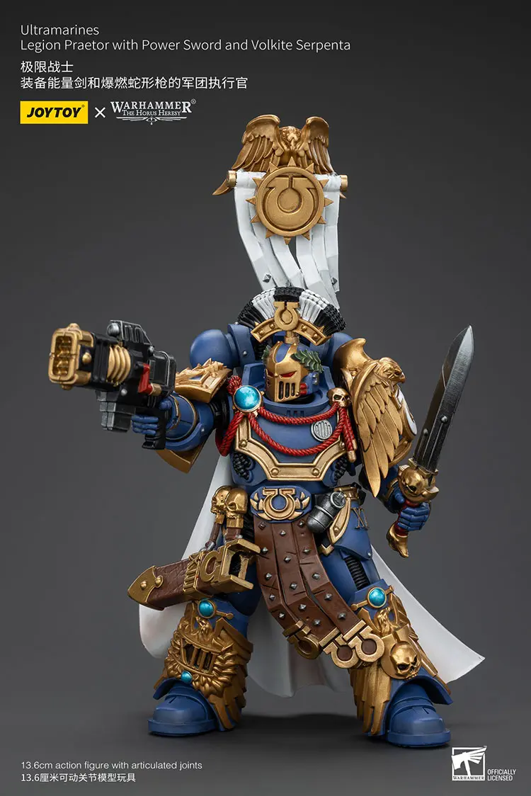Action Figure - JOYTOY Ultramarines Legion Praetor with Power Sword and Volkite Serpenta 1 18 - Warhammer The Horus Heresy rectangle image 4 Action Figure - JOYTOY Ultramarines Legion Praetor with Power Sword and Volkite Serpenta 1 18 - Warhammer The Horus Heresy rectangle image 4