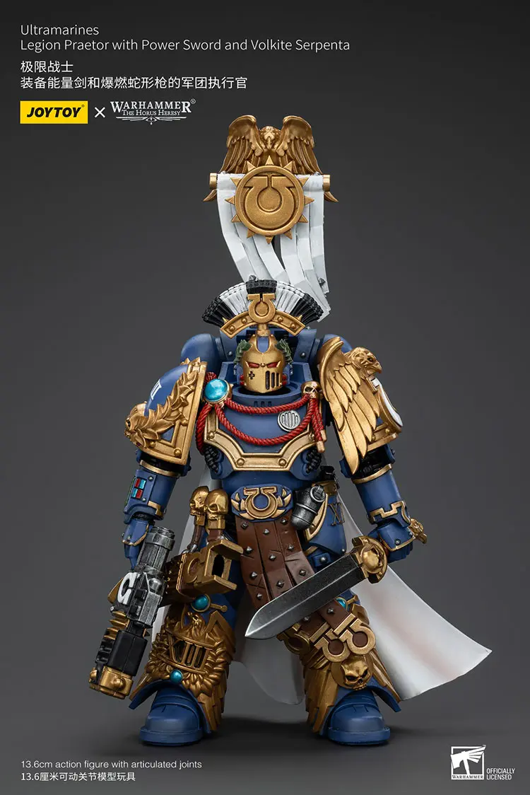 Action Figure - JOYTOY Ultramarines Legion Praetor with Power Sword and Volkite Serpenta 1 18 - Warhammer The Horus Heresy rectangle image Action Figure - JOYTOY Ultramarines Legion Praetor with Power Sword and Volkite Serpenta 1 18 - Warhammer The Horus Heresy rectangle image