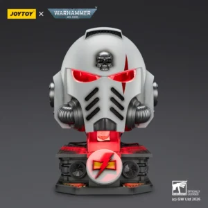 Action Figure - JOYTOY White Scars MkX Helmet & Display Stand 1 1 Life-Size Replica with red lighting - Warhammer 40K