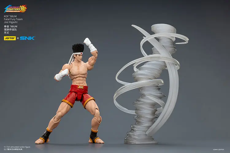 Action Figure - Joe Higashi KOF _98 UM Fatal Fury Team SNK 1 18 - JOYTOY The King of Fighters with white typhoon rectangle image