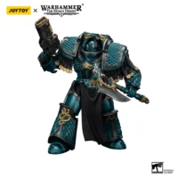 Action Figure - JoyToy Alpha Legion Lernaean Terminator with Volkite Charger 1 18 - Warhammer The Horus Heresy in white background 2