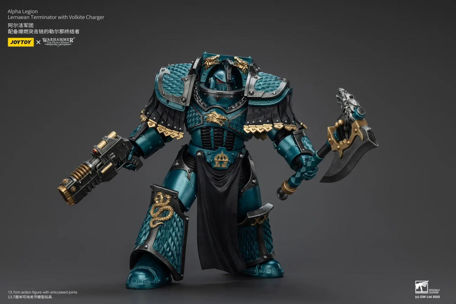 Action Figure - JoyToy Alpha Legion Lernaean Terminator with Volkite Charger 1 18 - Warhammer The Horus Heresy rectangle image 9