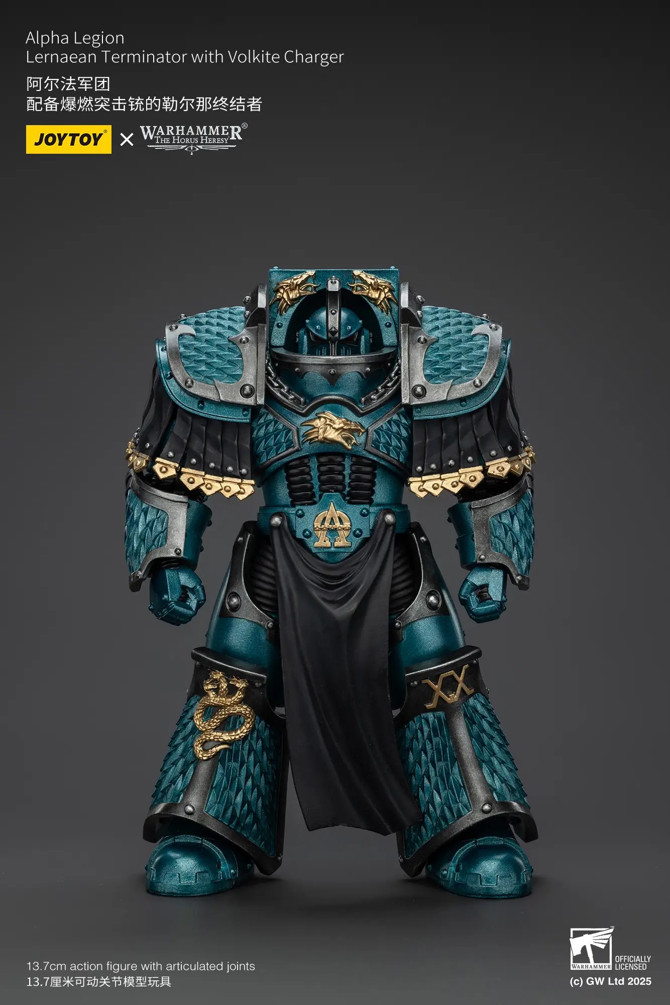 Action Figure - JoyToy Alpha Legion Lernaean Terminator without Volkite Charger 1 18 - Warhammer The Horus Heresy rectangle image