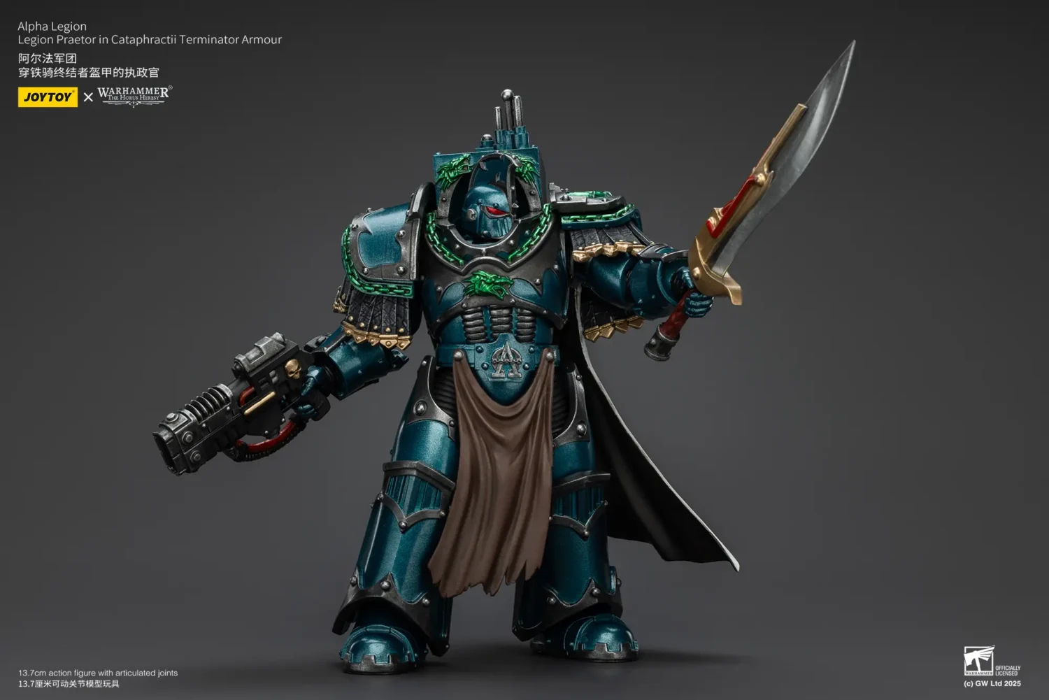 Action Figure - JoyToy Alpha Legion Praetor in Cataphractii Terminator Armour 1 18 - Warhammer The Horus Heresy rectangle image 6