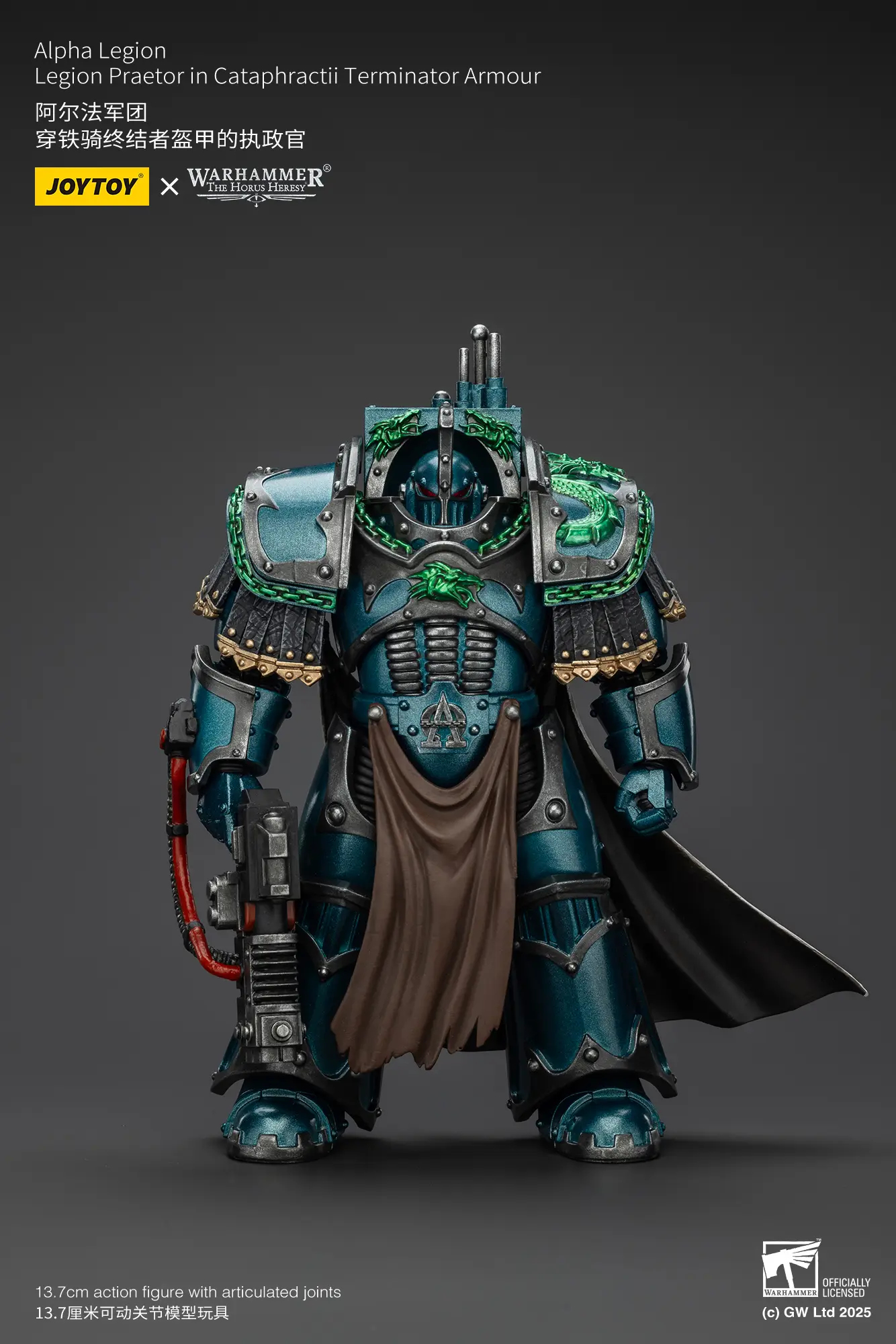 Action Figure - JoyToy Alpha Legion Praetor in Cataphractii Terminator Armour 1 18 - Warhammer The Horus Heresy rectangle image