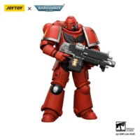 Action Figure - JoyToy Blood Angels Intercessor with Bolt Rifle, Bolt Pistol and Chainsword 1 18 - Warhammer 40K in white background 3