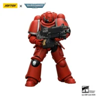 Action Figure - JoyToy Blood Angels Intercessor with Bolt Rifle, Bolt Pistol and Chainsword 1 18 - Warhammer 40K in white background 4