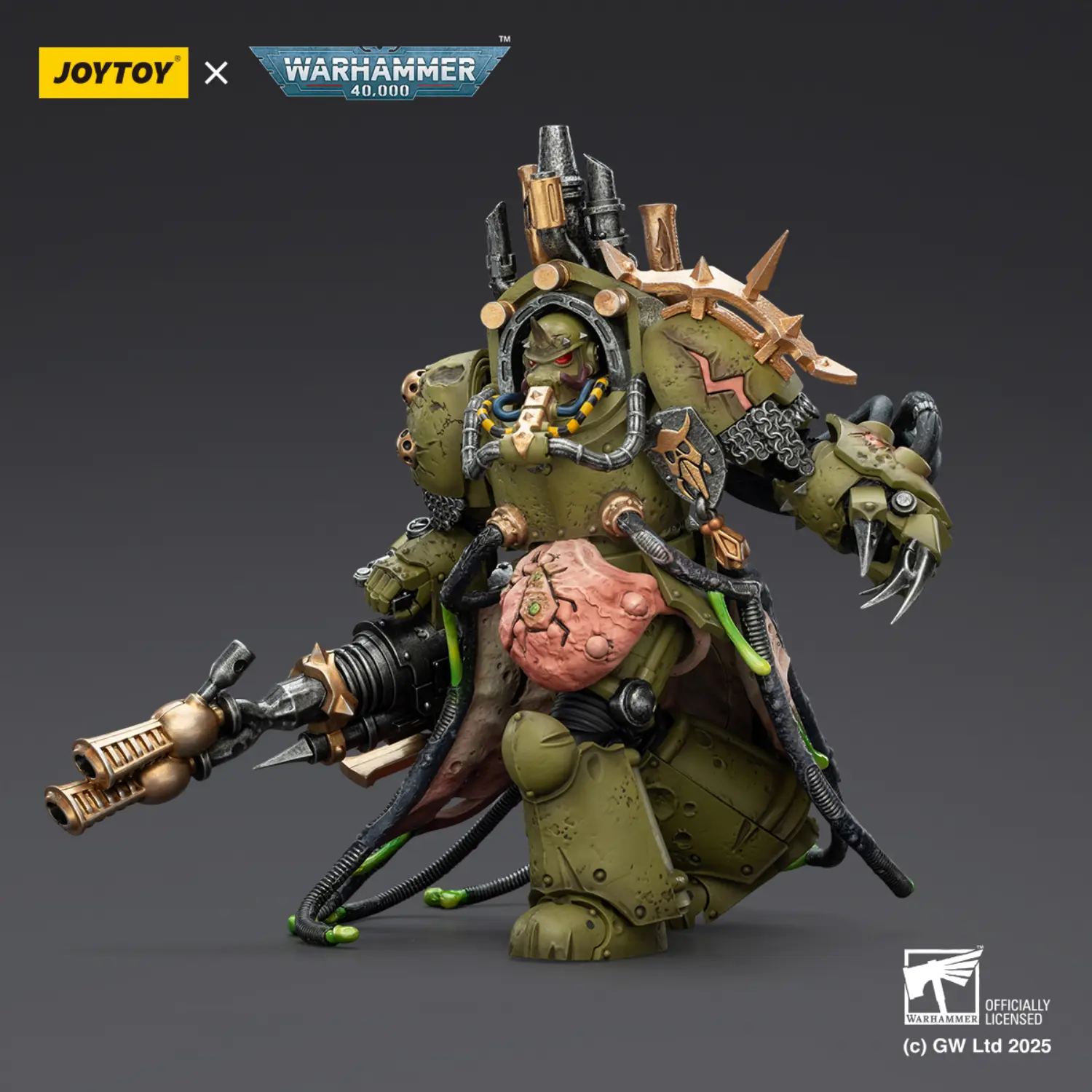 Action Figure - JoyToy Death Guard Lord of Virulence with Power Fist and Twin Plague Spewer 1 18 - Warhammer 40K 2