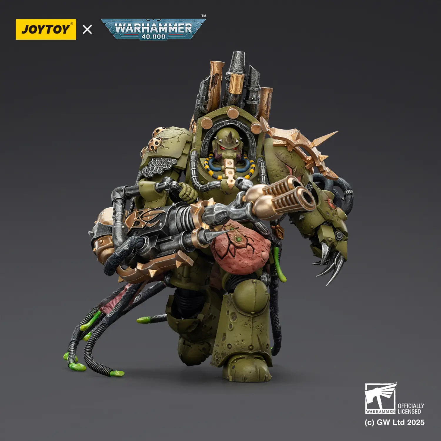 Action Figure - JoyToy Death Guard Lord of Virulence with Power Fist and Twin Plague Spewer 1 18 - Warhammer 40K 3