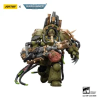Action Figure - JoyToy Death Guard Lord of Virulence with Power Fist and Twin Plague Spewer 1 18 - Warhammer 40K in white background 3