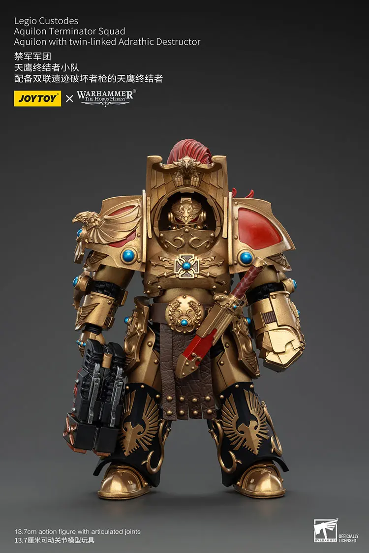 Action Figure - JoyToy Legio Custodes Aquilon Terminator with Twin-linked Adrathic Destructor 1 18 - Warhammer The Horus Heresy rectangle image 1