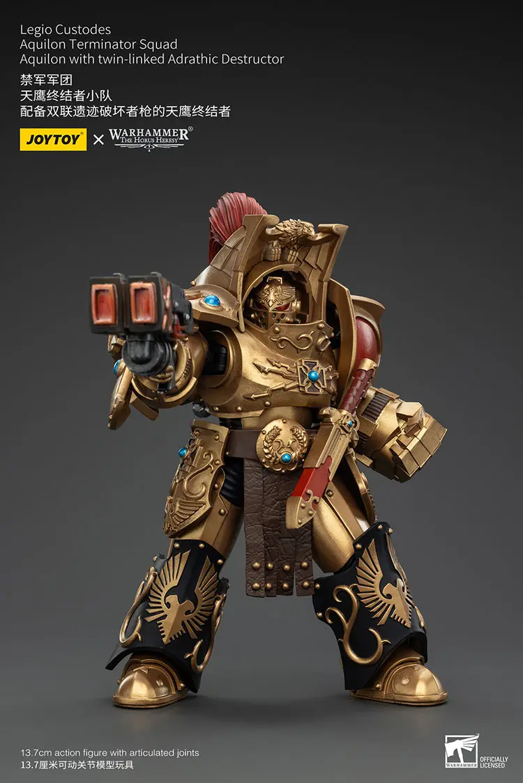 Action Figure - JoyToy Legio Custodes Aquilon Terminator with Twin-linked Adrathic Destructor 1 18 - Warhammer The Horus Heresy rectangle image 2