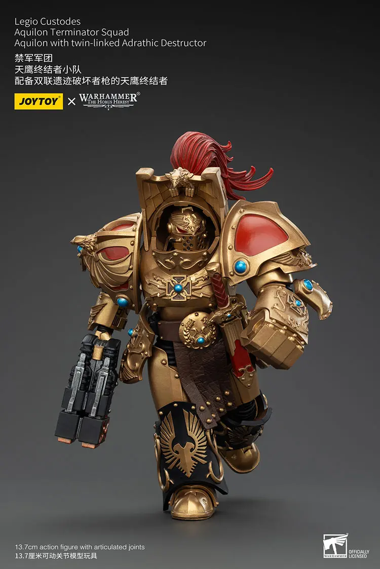 Action Figure - JoyToy Legio Custodes Aquilon Terminator with Twin-linked Adrathic Destructor 1 18 - Warhammer The Horus Heresy rectangle image 3